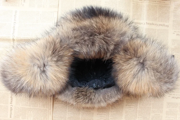 Модные теплые зимние мужские шапка с меховым натуральным мехом енота Кепка из натуральной черный кожа овчины русском стиле теплые шапки