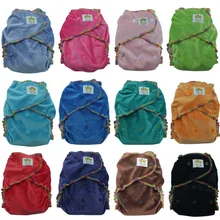 Natural Bamboo Fiber Cloth Diaper S M L Adjustable Size Baby Diapers Washable with 2 Pcs