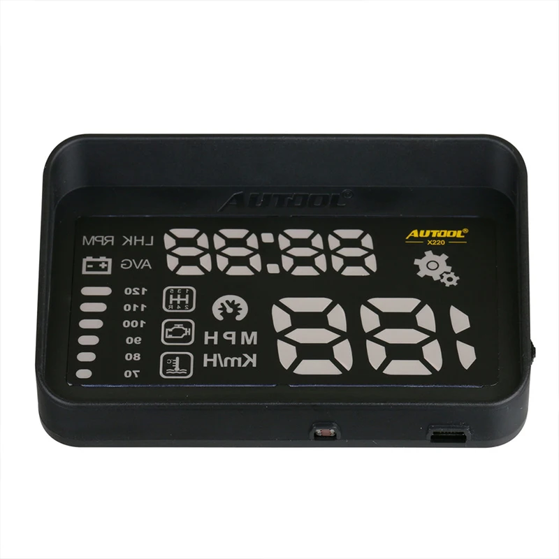 

AUTOOL X220 Head Up Display Universal Car HUD Car Speedometer Smart Display Digital Warning Water Temperature