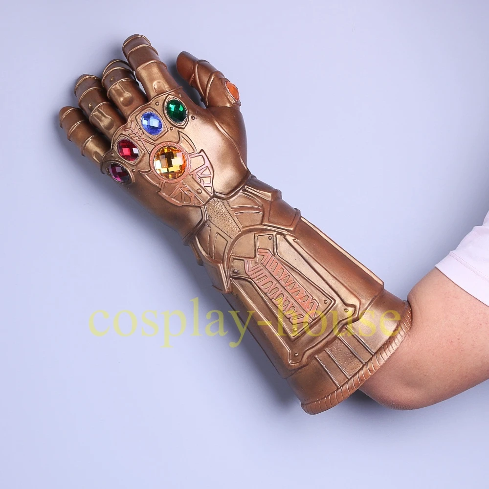 Cosplay Infinity Gauntlet Avengers Infinity War Thanos Gloves Gold Cosplay Studs Halloween Prop New (2)