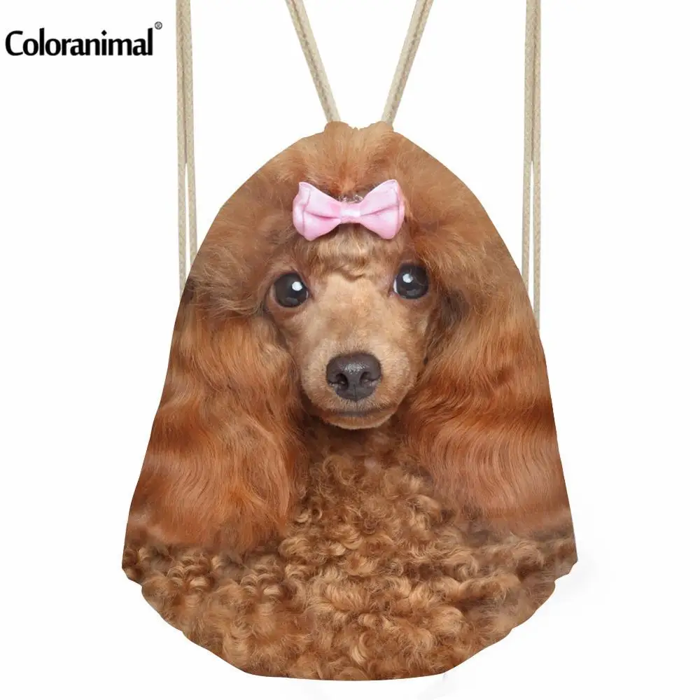 Цветные модные сумки на шнурке с принтом собаки для подростков, Мужской портативный рюкзак на шнурке, дорожная сумка, пляжная сумка - Цвет: 3109Z3