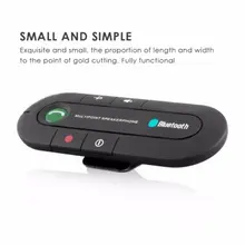 Универсальная Громкая Беспроводной Bluetooth V4.0 приемник для гарнитуры автомобильный набор, свободные руки, MP3 музыкальный плеер с автомобильным Зарядное устройство для солнцезащитного козырька