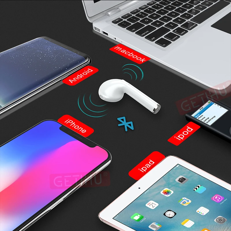 Mini Wireless Earphone Bluetooth Headphones Phone Sport Headset in Ear Buds Earphones Headphone Earpiece For iPhone 6 7 8 stereo (7)