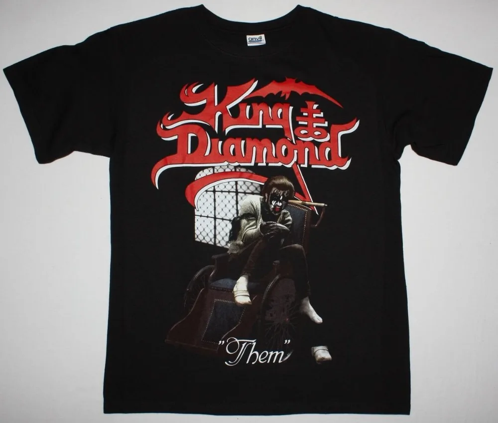 Простой короткий хлопок экипажа средства ухода за кожей Шеи Мужские King Diamond Them тяжелый металл мерсифул судьба Металл церковь Новый черны