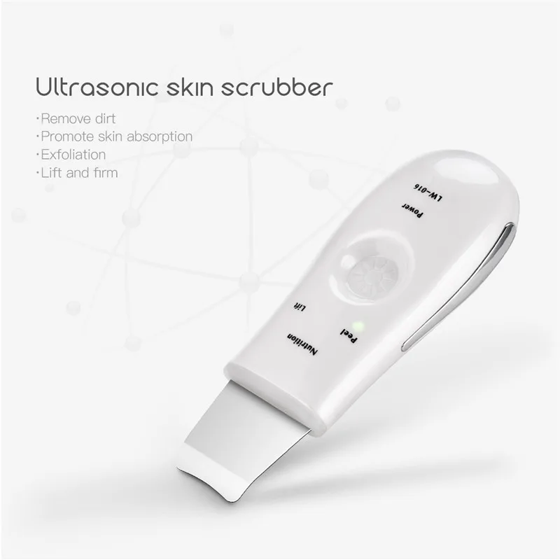 

Ultrasonic Iron Skin Scrubber Facial Skin Cleaner Deep Cleaning Skin Pore Cleansing Peeling Blackhead Removal USB Rechargeable37