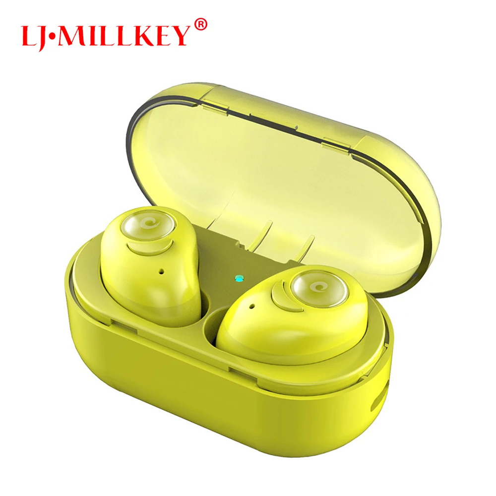 Bluetooth Earphone TWS True Wireless Earbuds Bluetooth 4.1 Stereo Earphones with Charger Box Portable LJ-MILLKEY YZ126 Bluetooth Earphone TWS True Wireless Earbuds Bluetooth 4.1 Stereo Earphones with Charger Box Portable LJ-MILLKEY YZ126