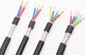 

Free shipping 10M pure copper 0.3 0.5 0.75 1.5 2.5 square 5 core RVVP Shielded wire for Audio, inverter and , signal line