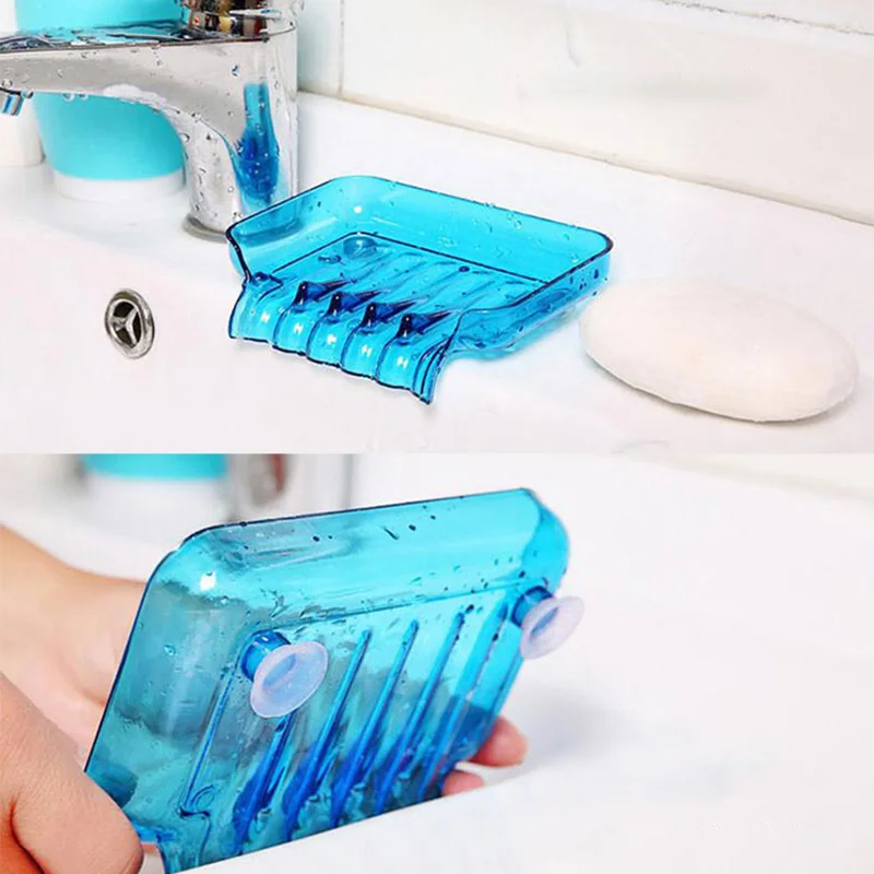 

Creative Waterfall Shape Shower Soap Dish Rack Bathroom Draining Soap Storage Box