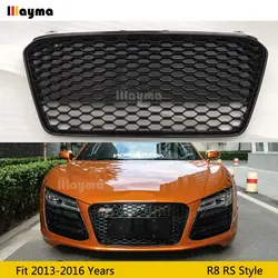 RS Стиль ABS переднего бампера Гиллер для Audi R8 2013 2014 2015 2016 года все черный бампер автомобиля решетка