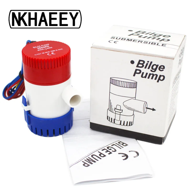 Погружной Электрический водяной насос 350GPH 500GPH 750GPH 1100GPH DC 12V 24V Трюмный для