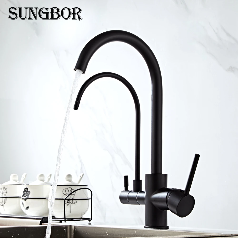 

Waterfilter Taps Kitchen Faucets Mixer Drinking Water Filter Multi-color Kitchen Faucet Sink Tap Water Tap Black White CF-0176H