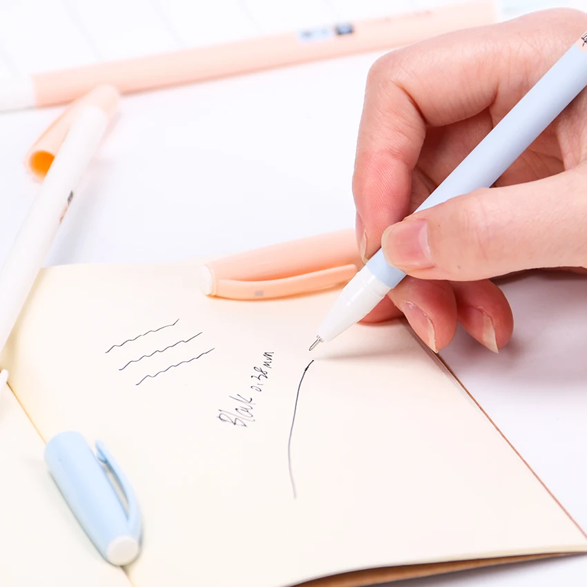 

1PC Creative Gel Pens 0.38mm Needle Office Stationery Black Ink Gel Pen Office School Student Essential Stationery Supplies