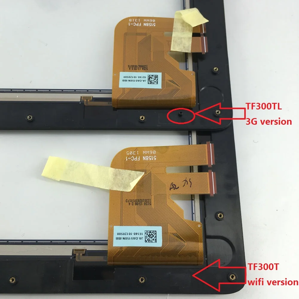 For Asus TF300 TF300T 5158N FPC-1 Wifi Or 3G LCD Touch Screen Digitizer Fram #
