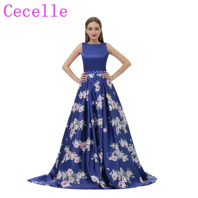 Boag Neck Prom Dresses Royal