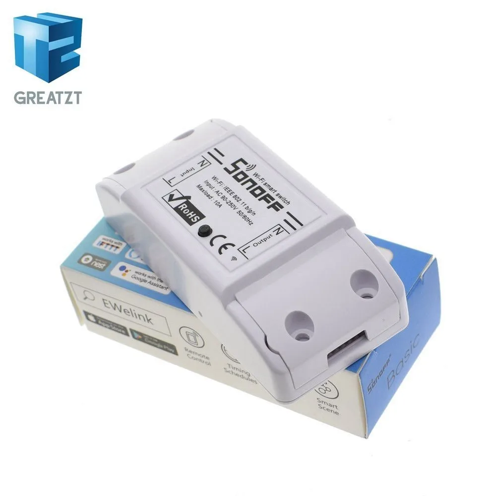 

Itead Sonoff Smart Wifi Switch DIY Smart Wireless Remote Switch Domotica Wifi Light Switch Smart Home Controller Work with Alexa