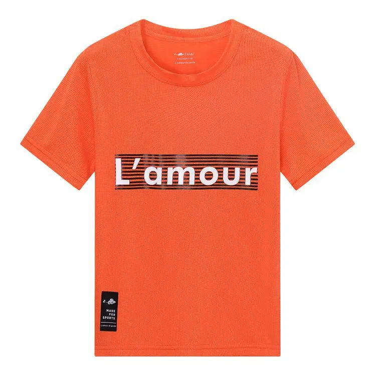 Summer Sports Function Children Top Tees Fast Drying Elasticity Hygroscopic Anti-UV Outfits Boys T-shirts For 105-155cm