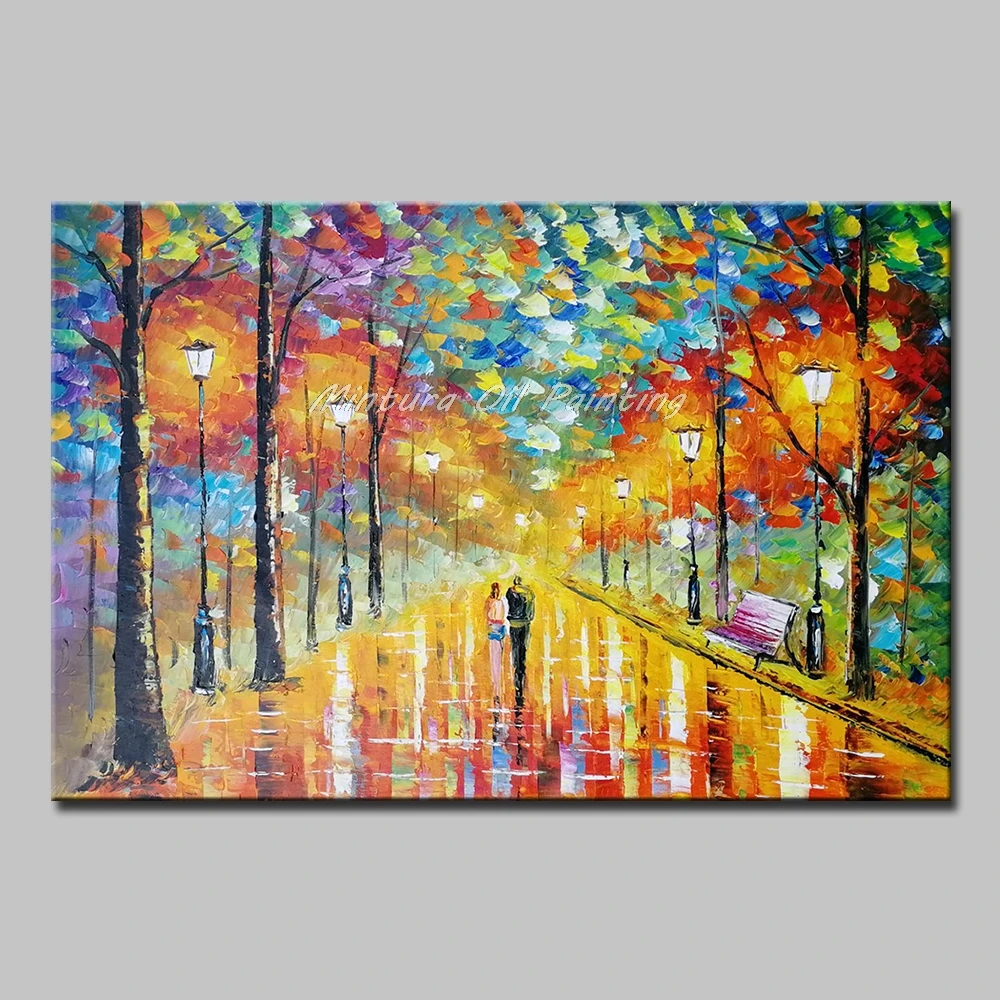 Mintura Art, новинка, ручная роспись, нож, пейзаж, картина маслом на холсте для гостиной, домашний декор, Настенная картина, картины на холсте - Цвет: MT161219