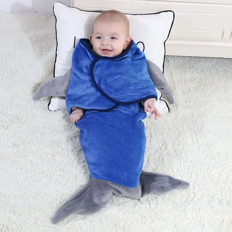 Nursery Bedding 0 8month Infant Baby Swaddle Warm Blanket Hooded Wrap Sleeping Bag Stroller Wrap Blankets Throws