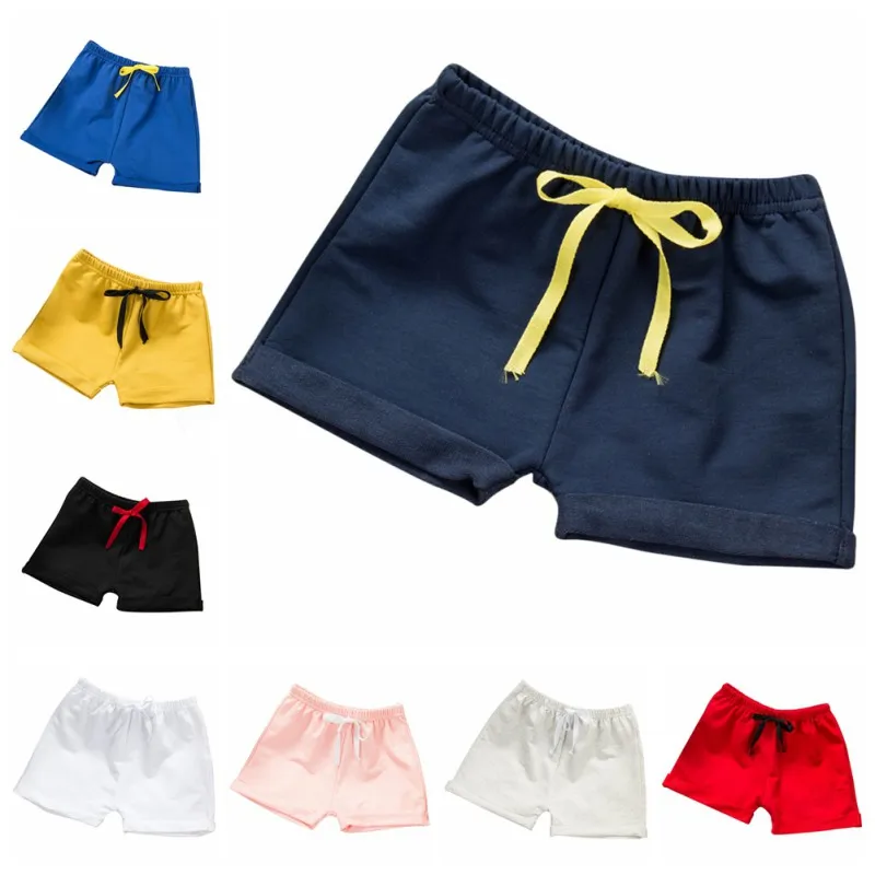 

8 Colors Summer Baby Girls Shorts Boys Beach Pants Kids Trousers Regular Casual Beach Short Trousers Candy Color Newest