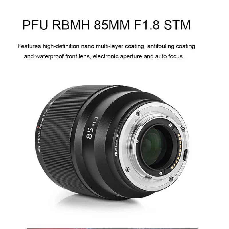 VILTROX PFU RBMH 85 мм F1.8 STM X mount AF Автофокус Стандартный Prime объектив портретный для Fuji XT3