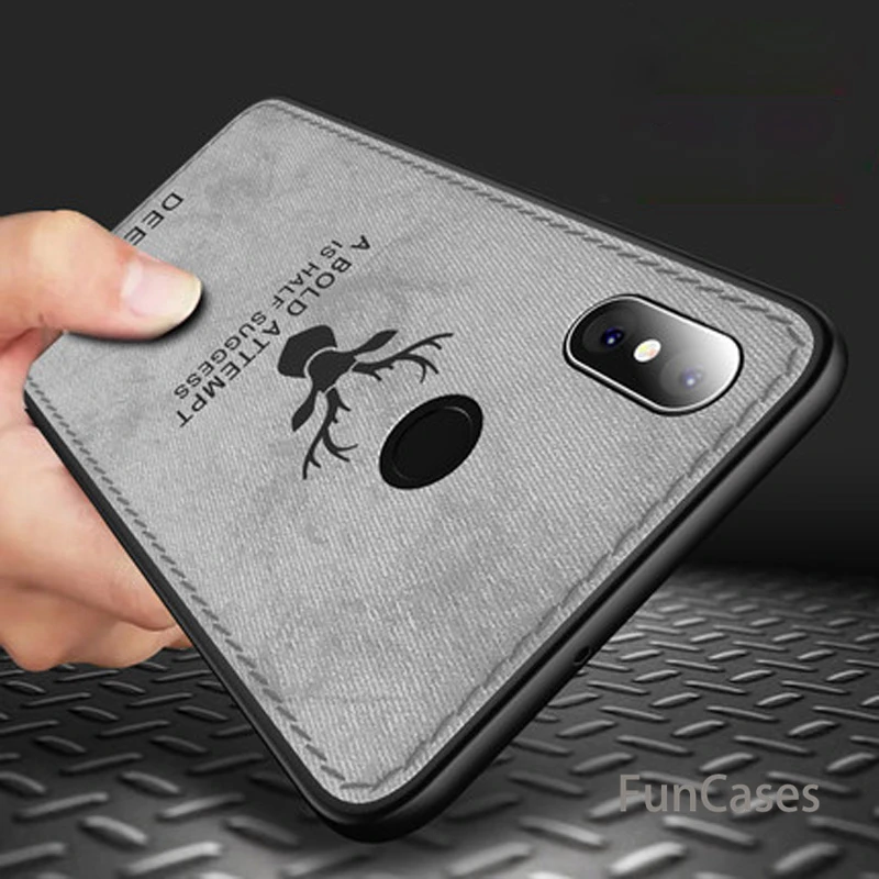 Xiaomi Mi макс 3 чехол Max3 задняя крышка Силиконовая окантовкка олень из ткани с