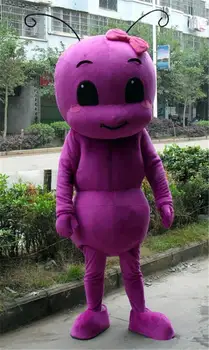 

2016 New Purple Ant Mascot Costume Animal Ant Cartoon Holiday Adult Size Fancy Dress Themed Mascotte Outfit Suit Free Shipping