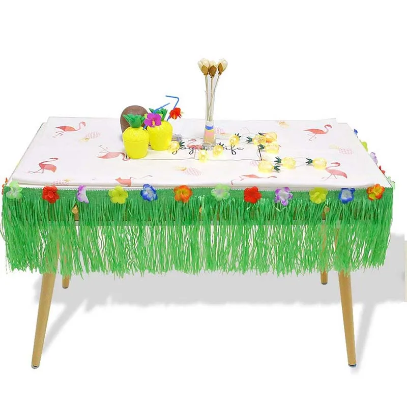 Table Skirt Hawaiian luau Pool party Jungle birthday Gender Reveal Beach wedding baby shower Annive