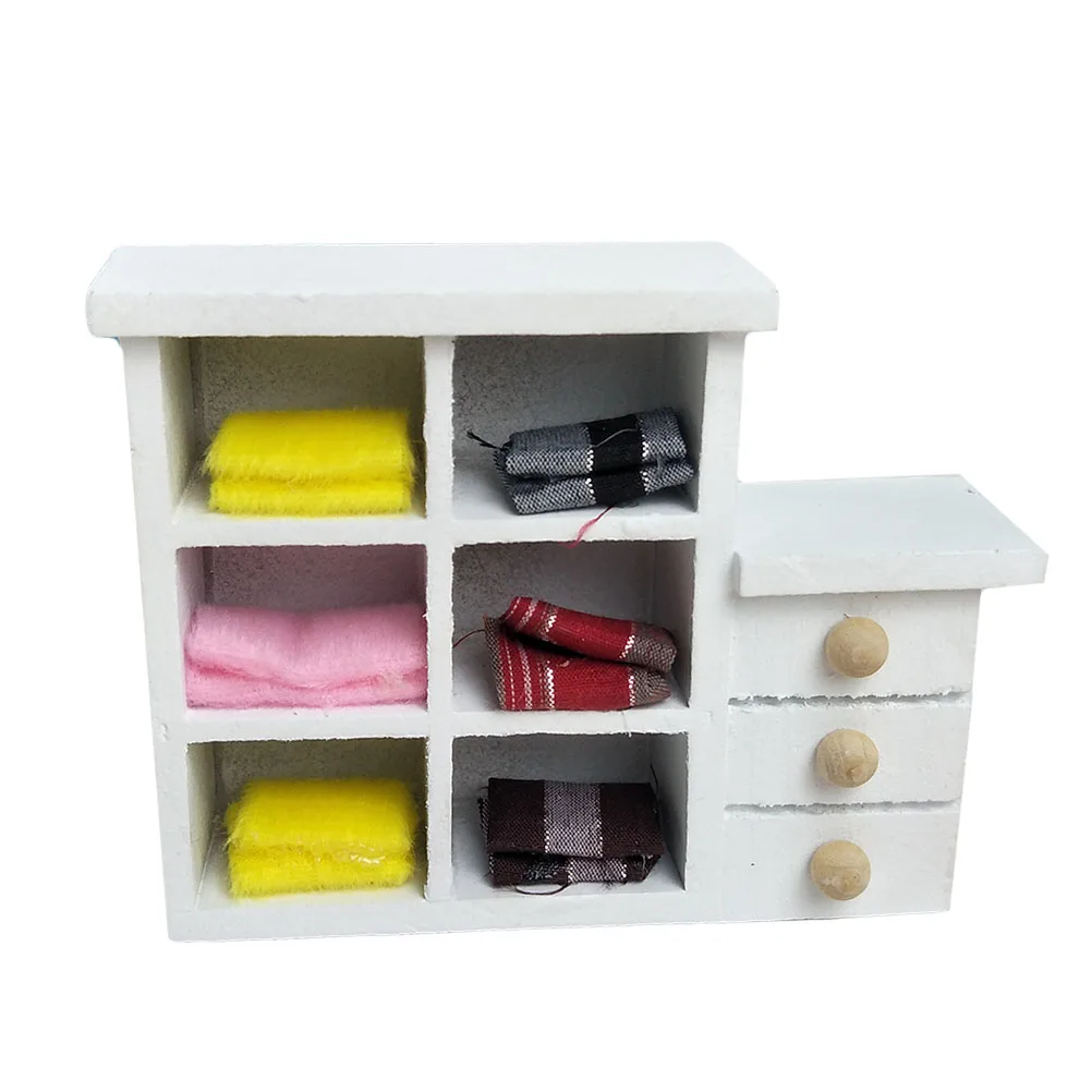 1 Pc Wardrobe Ornament Wooden Simple Mini Dollhouse Furniture Diy