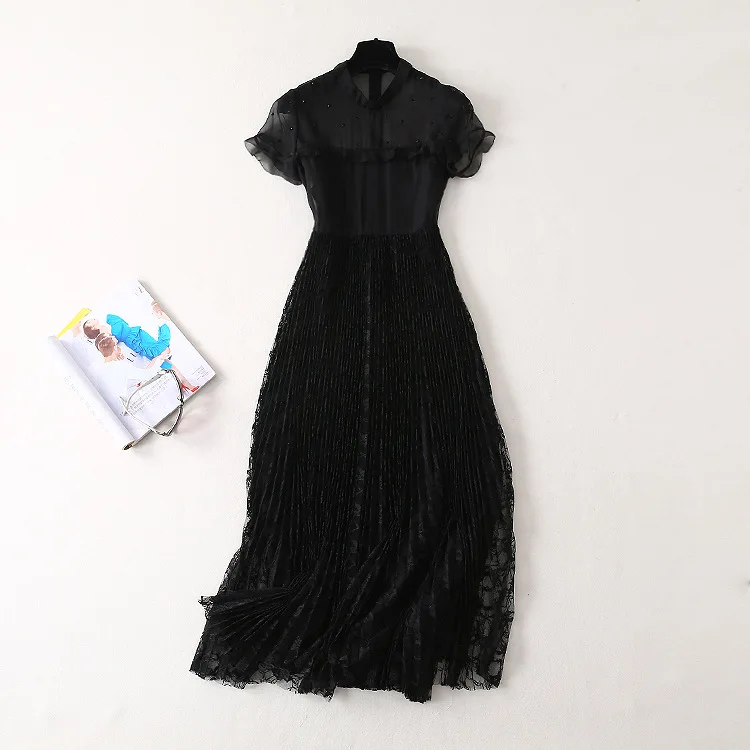 

YBH04733 High quality New Fashion Women 2019 spring Dress Luxury famous Brand European Design party style dress