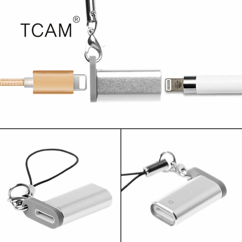 

2Pcs For iPad Pro Pencil Charging Adapter Female To Female Converter For iPad Pro Pencil Silver Color