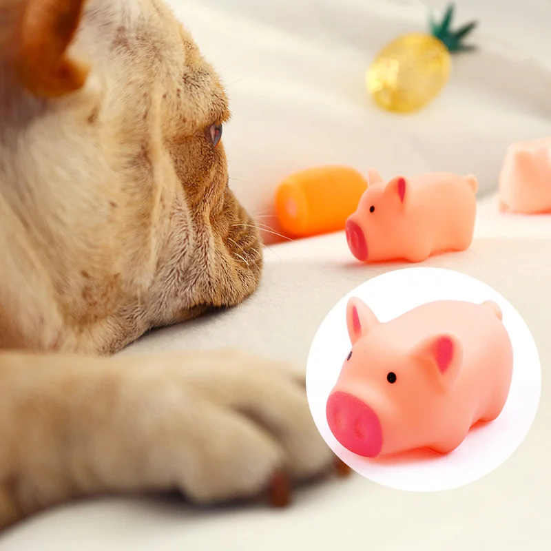 

Pet Dog Toy Pig Squeeze Sound Cleaning Teeth Toy for Dogs Super Durable Funny Squeaky Rubber Puppy Chew Toy Pet Supplies