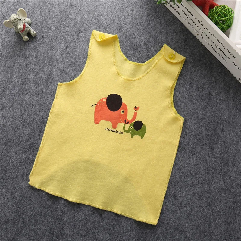 Летний жилет без рукавов для маленьких мальчиков и девочек топы с рисунком, блузка повседневные хлопковые детские футболки