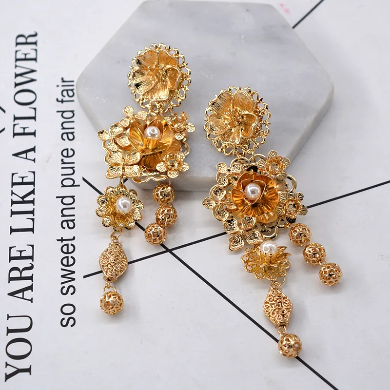 

Sicily Summer Bohemian Holiday Flower Embossed Colorful Fruit Earrings