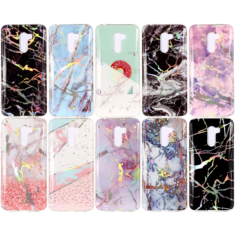 

Luxury Laser Marble Soft TPU Silicone Case Cellular Phone Cover Shell Coque Fundas Hull Capa Caja for xiaomi Pocophone F1