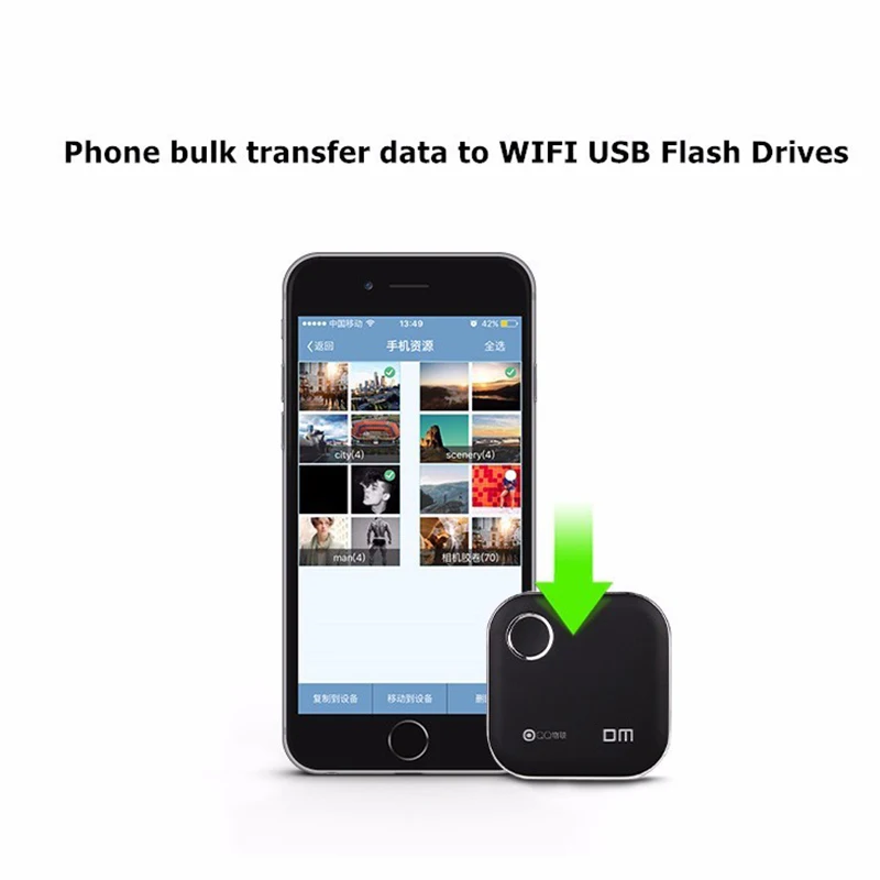 USB флеш накопители DM Wifi WFD025 64 ГБ WIFI для iPhone/Android/ПК умный накопитель карта памяти