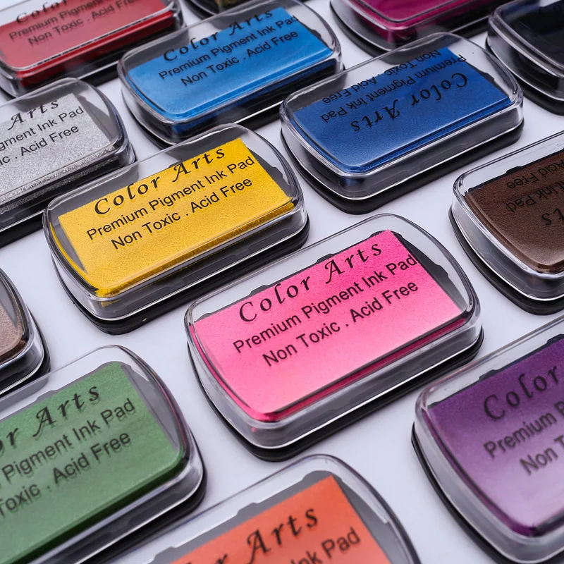 

2018 New Gradient Colorful Inkpad For Waterproof Cloth Large Size Multicolour Inkpad Stamp Decoration Fingerprint Scrapbooking