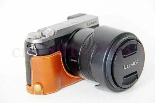 Из искусственной кожи сумка для камеры Половина Чехол для Panasonic Lumix DMC-GX80 DMC-GX85 GX80 GX85 Половина корпуса камеры комплект