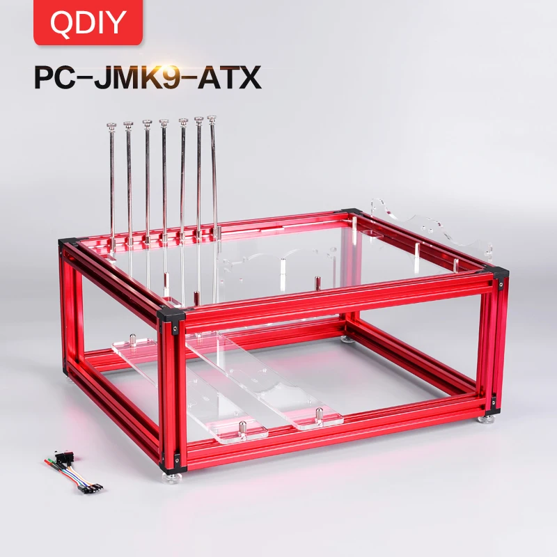 QDIY PC-JMK9 персонализированный ATX открытие алюминиевый сплав блок с водяным охлаждением платформа игровой плеер ПК чехол