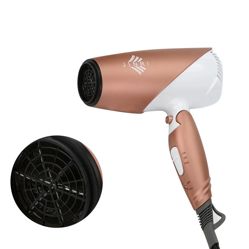Jinri-031 Профессиональный фен Турмалин Керамическая Складная ручка для путешествий фен для волос двойное напряжение низкий уровень шума фен