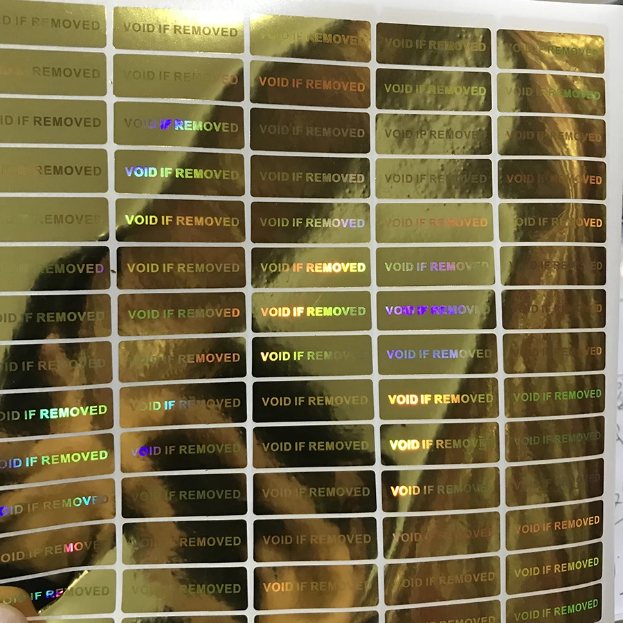 

VOID IF REMOVED security Hologram only for one time use Silver color 10mmx30mm Holographic sticker for Packaging Free shipping