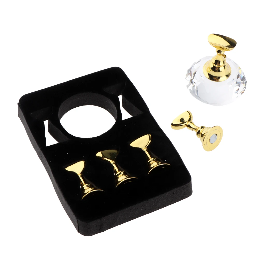 Magnetic False Nail Tips Holder Stand Nails Display Manicure Tool for Nail Art Practice Painting/Drawing and Displaying
