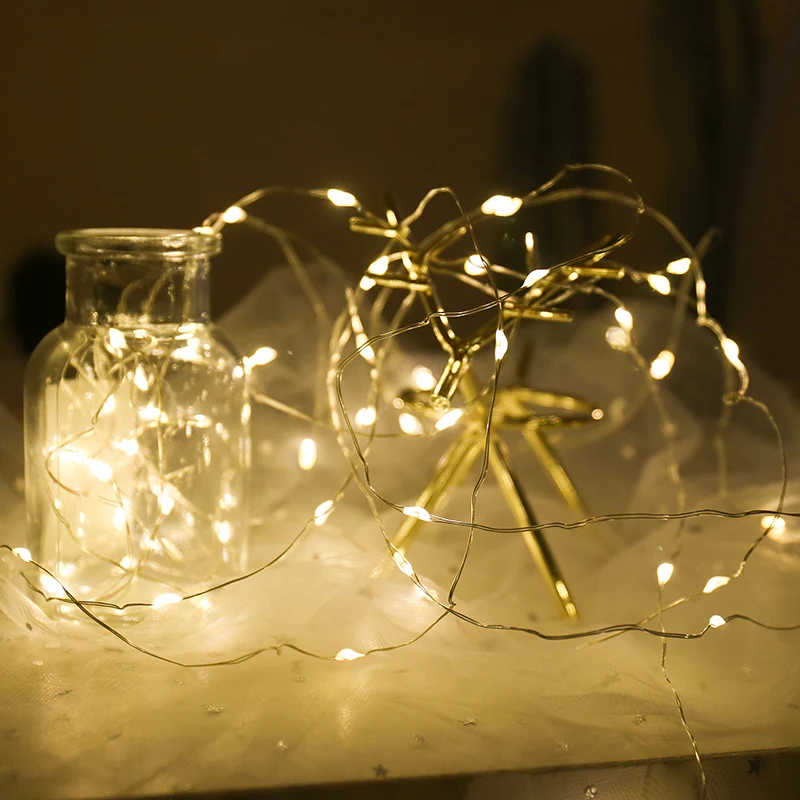 

5/10M LED String Lights Copper Wire Waterproof USB Lights Remote Control 8 Flash Festival Holiday Flower Tree Decoration Lights