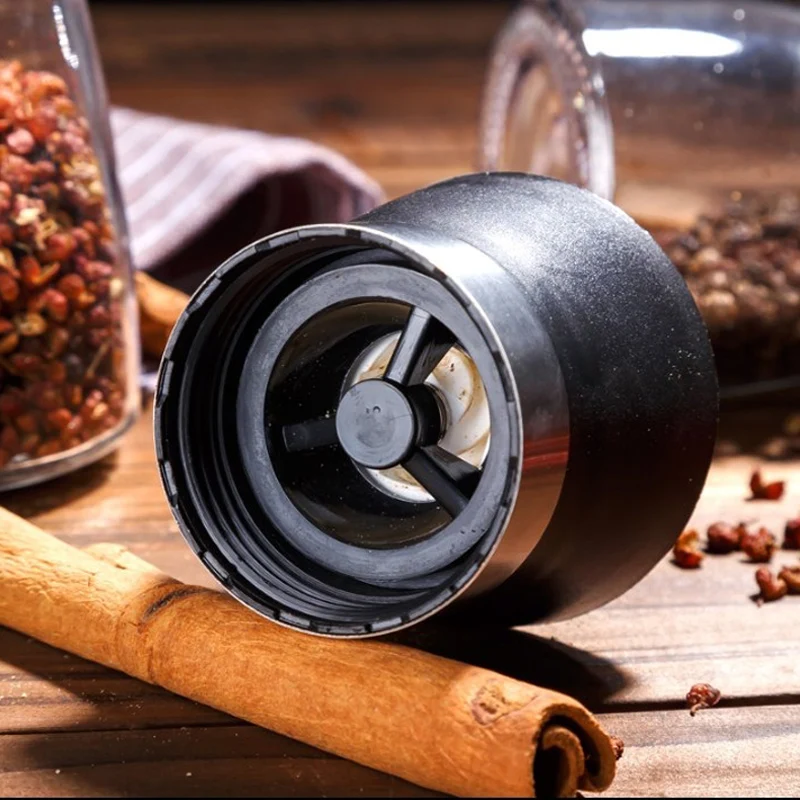 Pepper Grinder Mill Hand Manual Salt Pepper Mill Grinder Seasoning Mills Glass Herb Spice Grinding Bottles Kitchen Accessories (7)