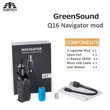 5 шт./лот GreenSound Q16 навигатор mod kit TPD электронных сигарет Наборы электронная сигарета огромный паром 510 нить