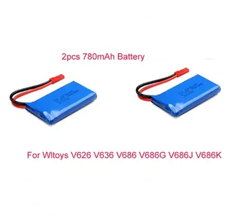 

3.7V 780mah Lipo Battery + Charger For Wltoys V626 V636 V686 V686G V686J V686K 2.4Gh 4CH 6-Axis UAV FPV RC Quadcopter Drone