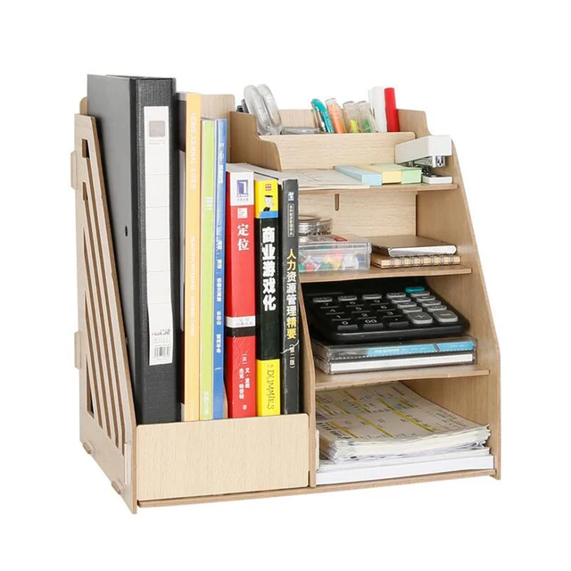 1 Set Diy Natural Color Wood Doent Trays Desk Accessories 1 Set Diy Natural Color Wood Doent Trays Desk Accessories Organizer Magazine Container School Office Supplies