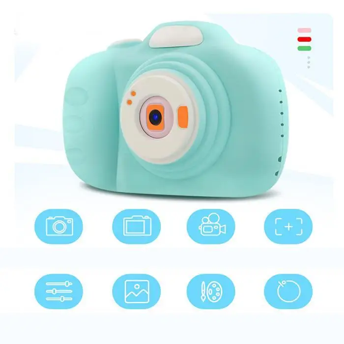 

Children Dual-lens children's digital camera expandable 32G memory card 1200W pixels resolution HD 2.3 Inch Screen Camcorder