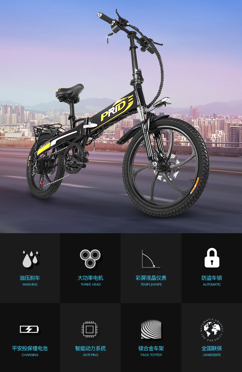 Excellent Electric Bike 20inch Aluminum Foldable Electric Bicycle 48V12.5A Lithium Battery 350W Powerful Scooter Mountain e bike Snow bike 2