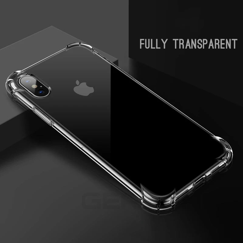 Противоударный прозрачный силиконовый чехол GerTong для iPhone 7 8 6 6splus X XS Max XR 5S 5