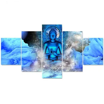 

DIY Diamond Embroidery crystal Religious Buddha picture 5D Diamond Painting Cross Stitch Square Drill Mosaic Decor 5pcs set